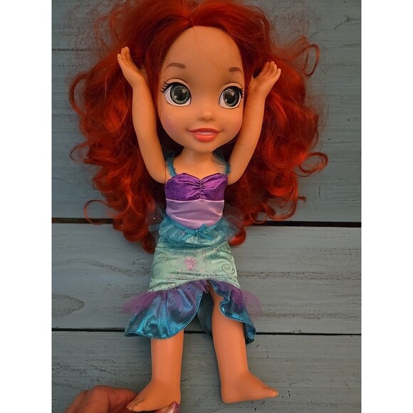 Disney Little Mermaid Doll 14 in My First Princess Ariel Toddler Doll Red Hair - Picture 6 of 7